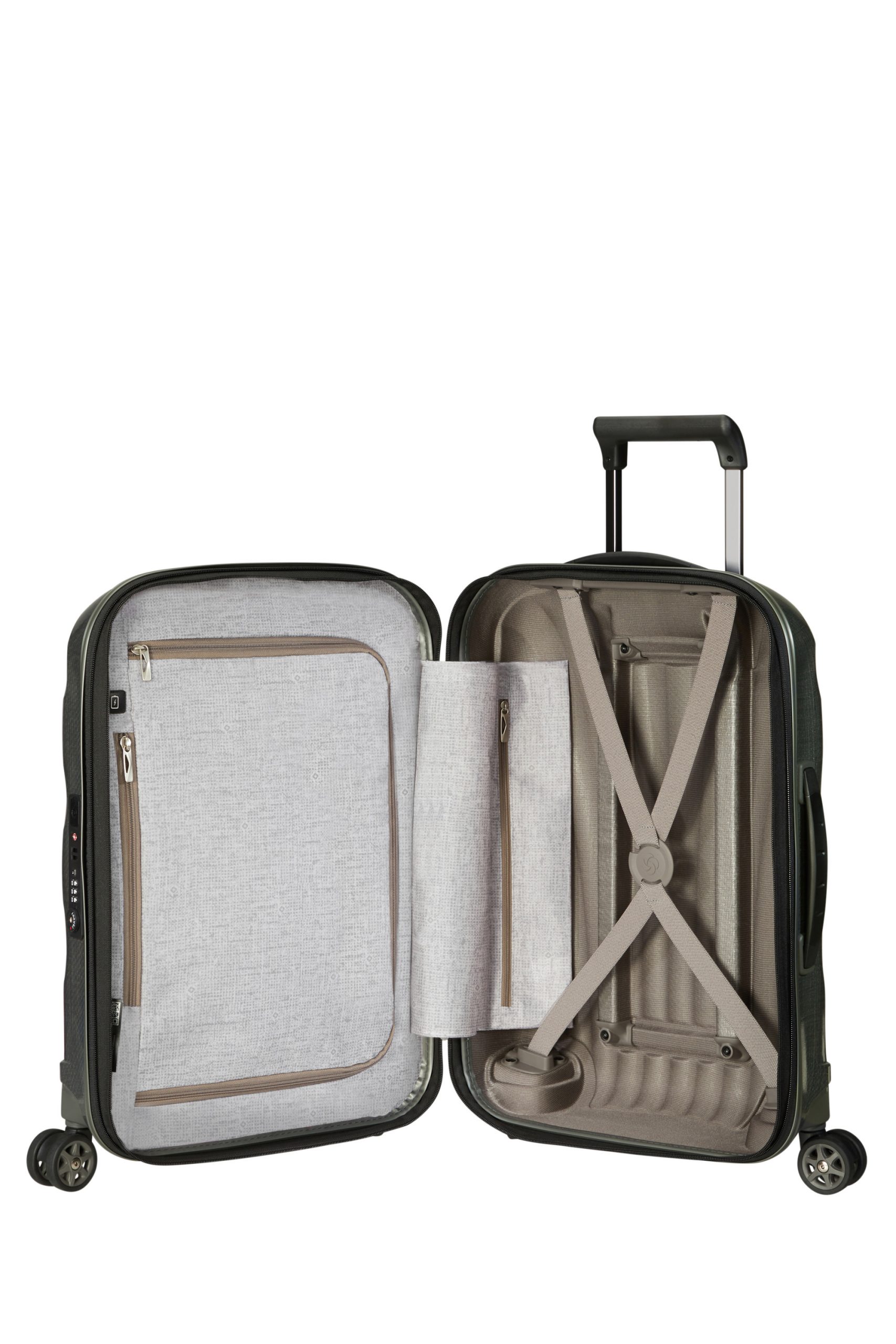 Saleys Travel Bags Samsonite C-Lite Spinner Expandable 55cm - Metallic Green - Image 4
