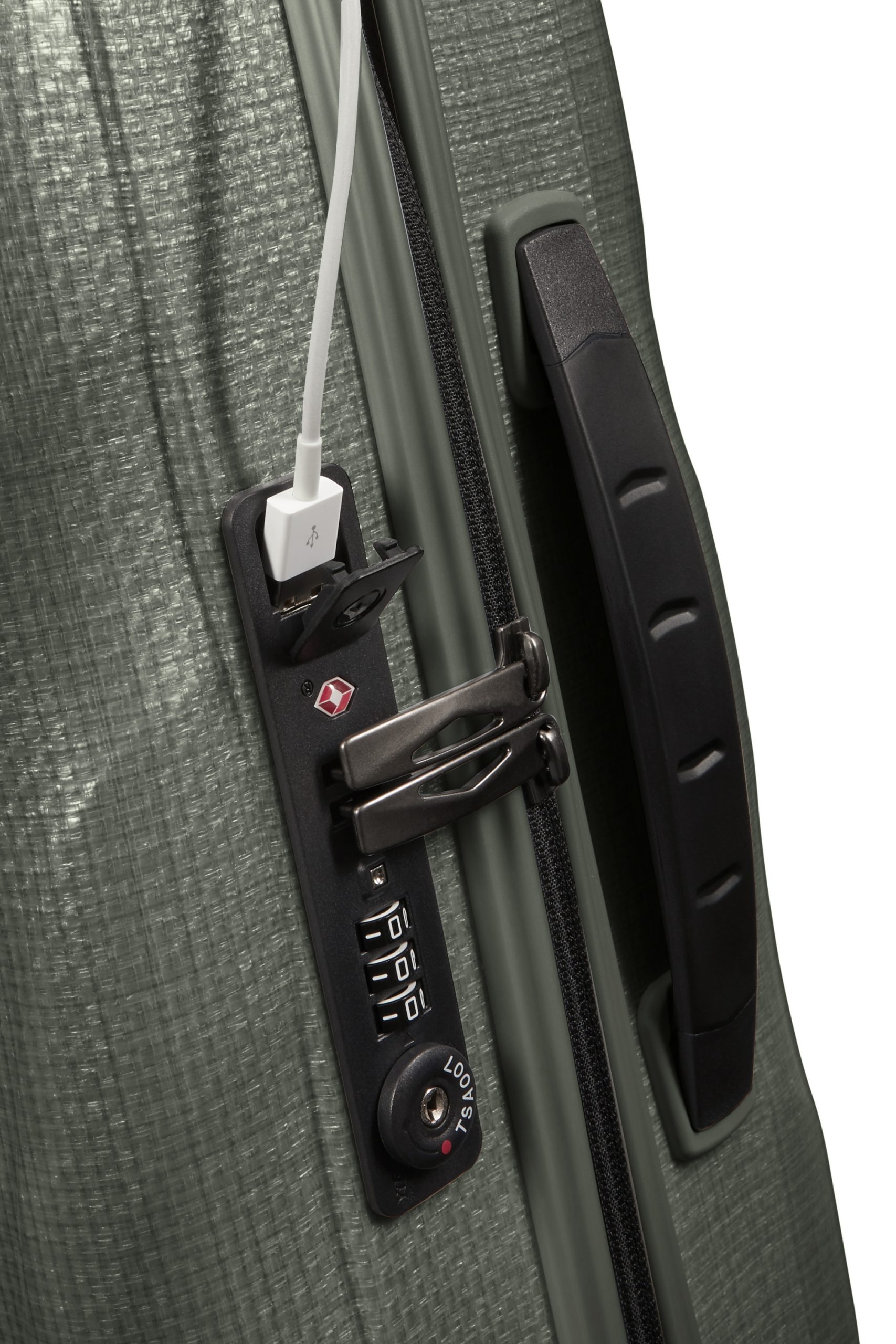 Saleys Travel Bags Samsonite C-Lite Spinner Expandable 55cm - Metallic Green - Image 9