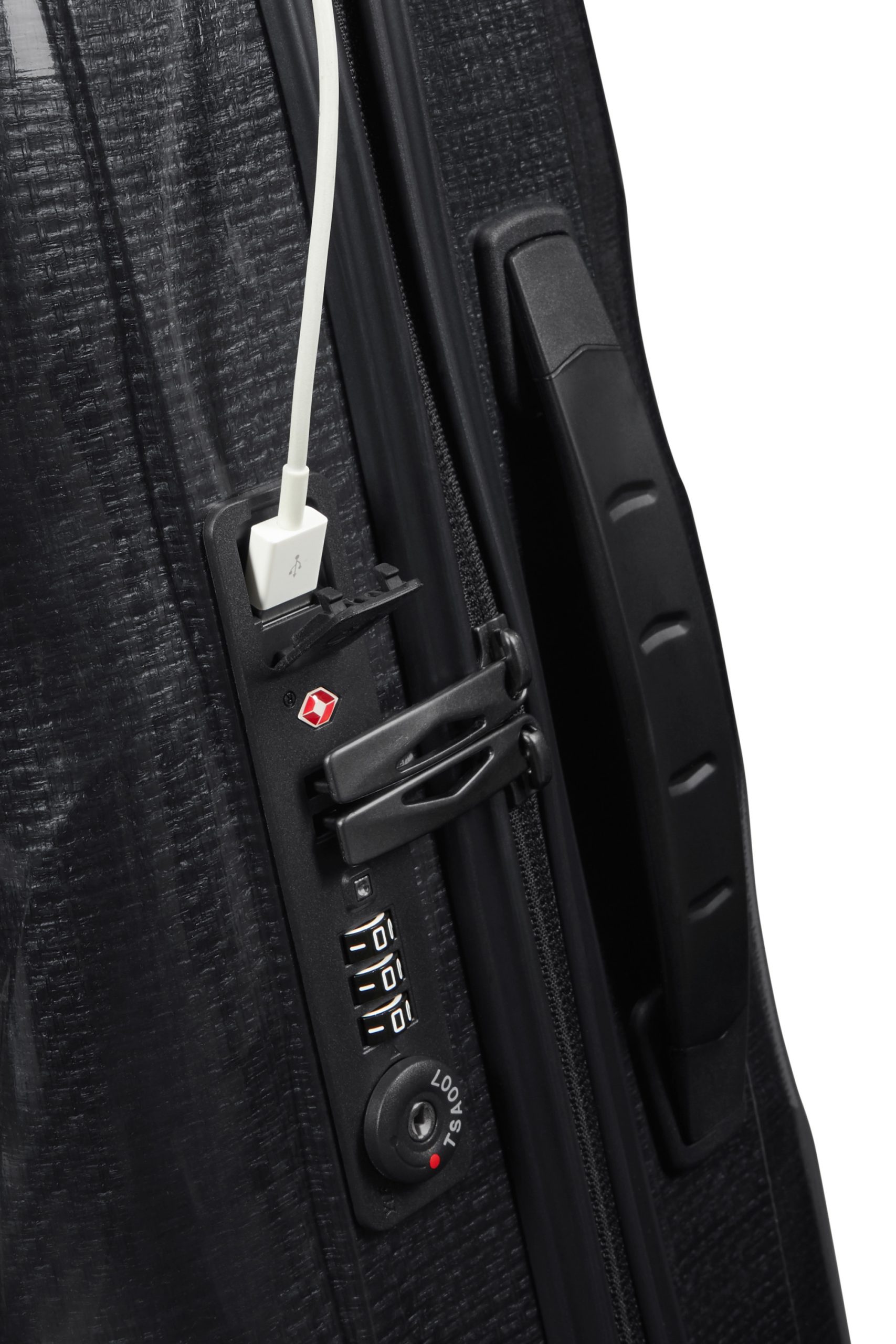 Saleys Travel Bags Samsonite C-Lite Spinner Expandable 55cm - Black - Image 10