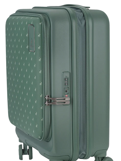 Saleys Travel Bags Polo Orion 4 Wheel Carry On Trolley - Green - Image 3
