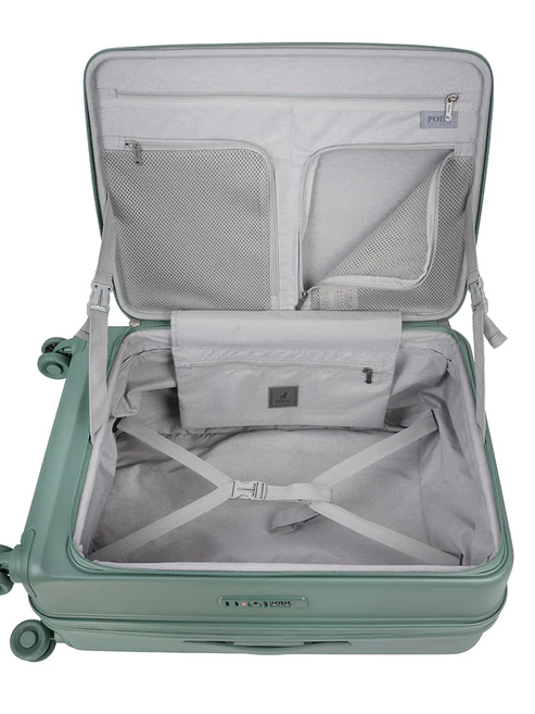 Saleys Travel Bags Polo Orion Medium 4 Wheel Trolley - Green - Image 3