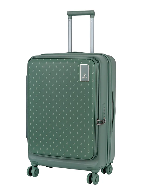 Saleys Travel Bags Polo Orion Medium 4 Wheel Trolley - Green - Image 6