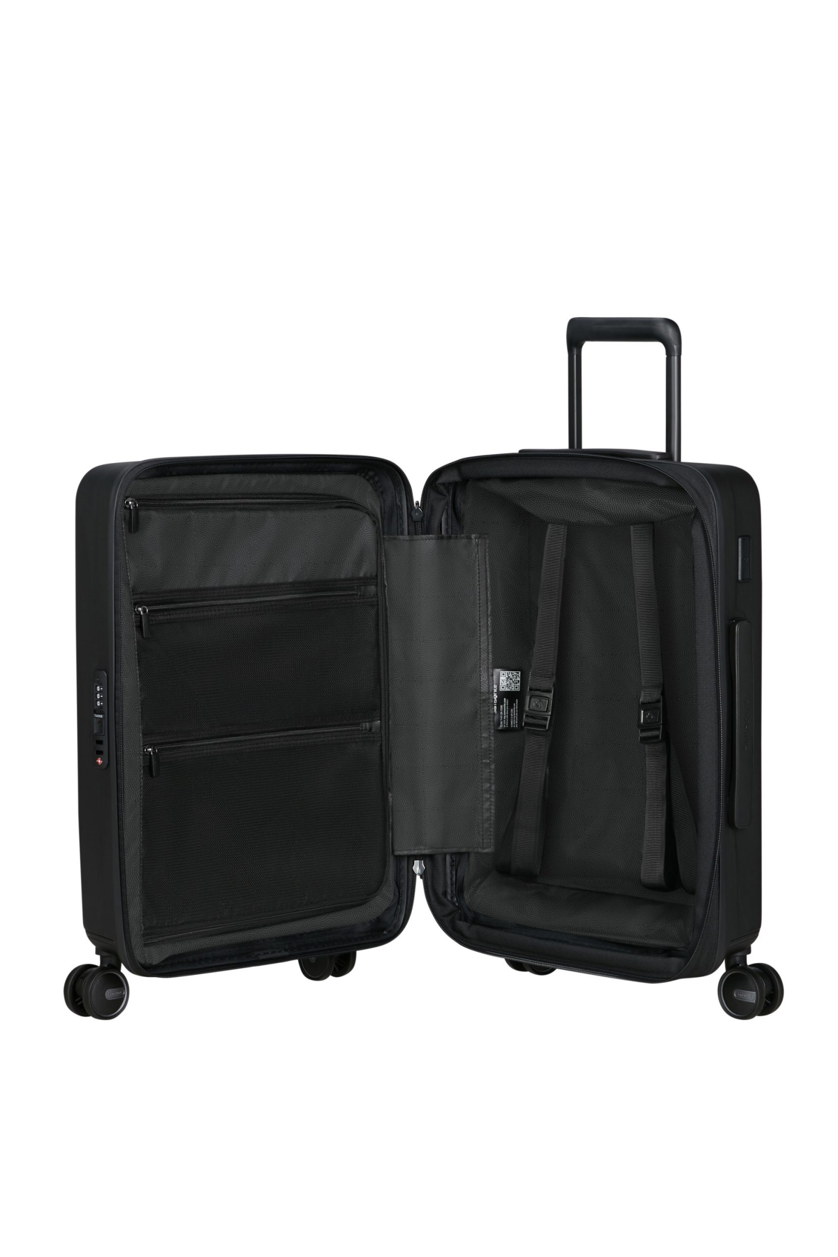 Saleys Travel Bags Samsonite Restackd Spinner Expandable 55cm: Black - Image 4