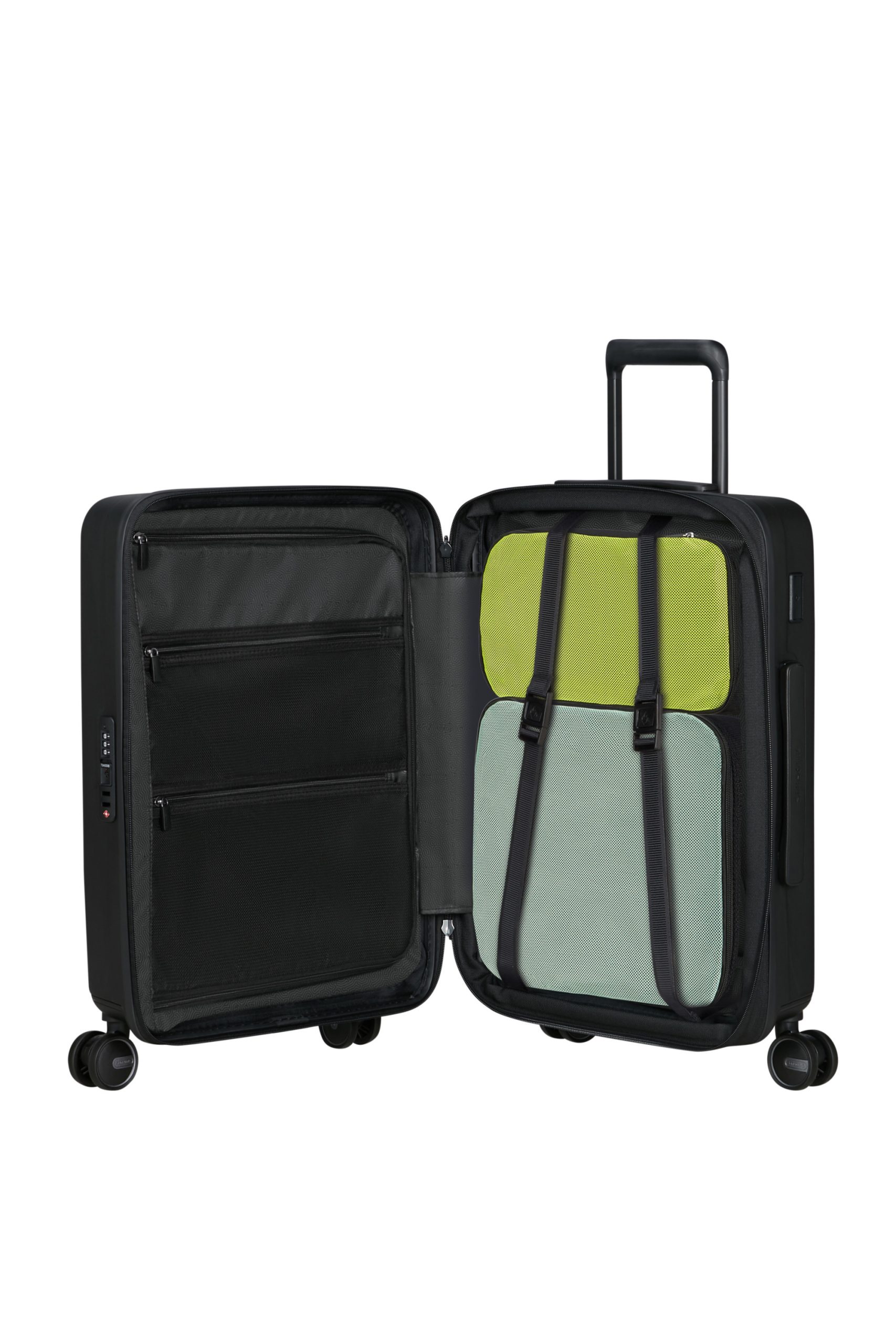 Saleys Travel Bags Samsonite Restackd Spinner Expandable 55cm: Black - Image 5