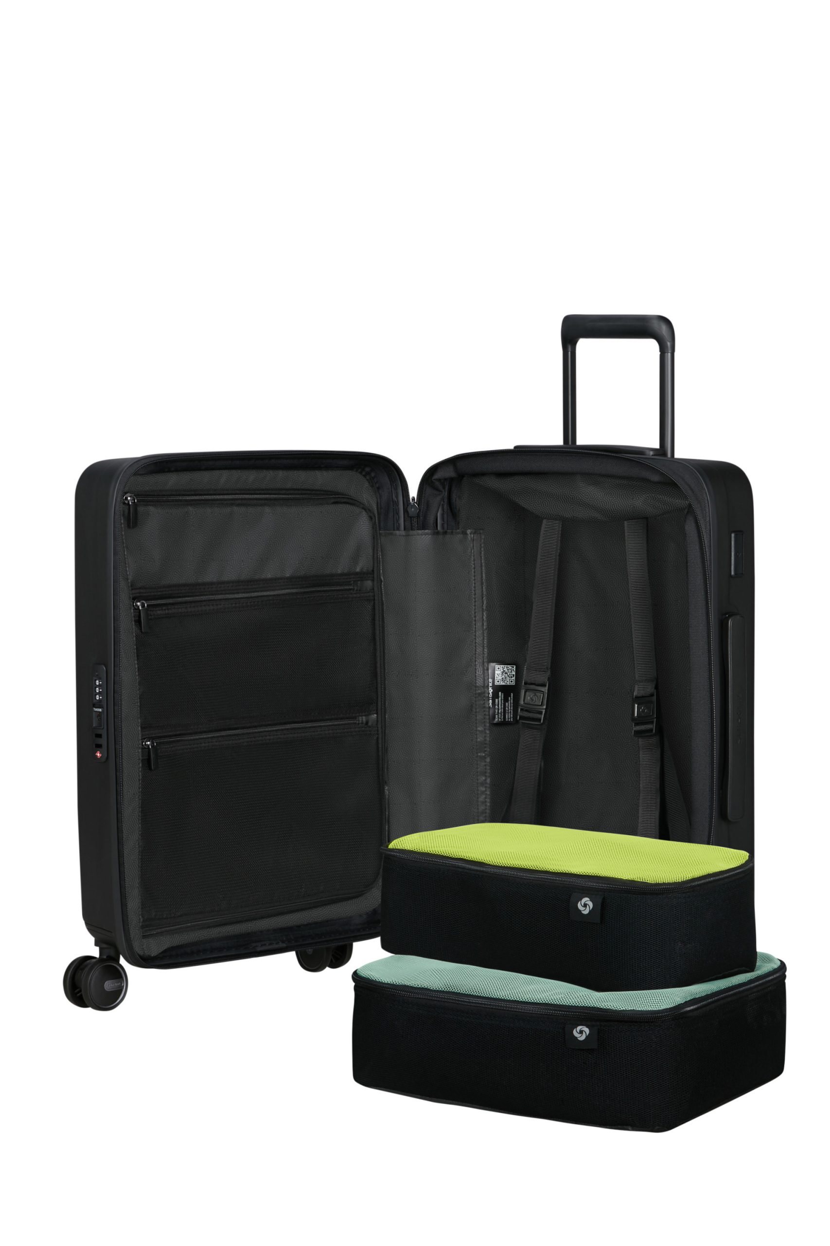 Saleys Travel Bags Samsonite Restackd Spinner Expandable 55cm: Black - Image 6