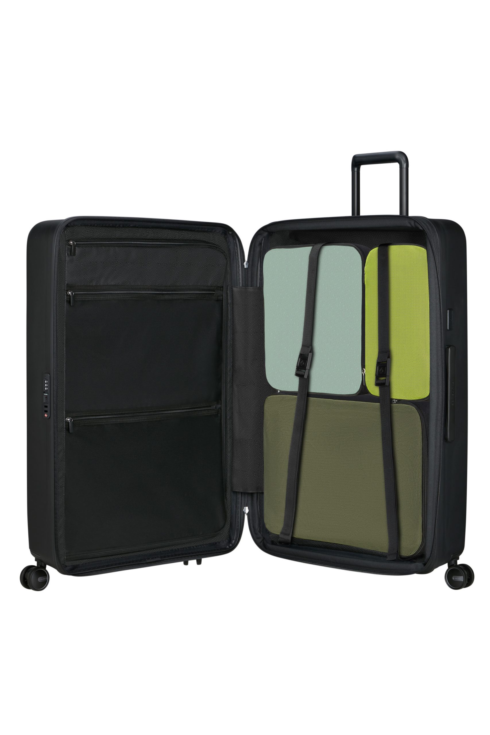 Saleys Travel Bags Samsonite Restackd Spinner Expandable 81cm: Black - Image 4