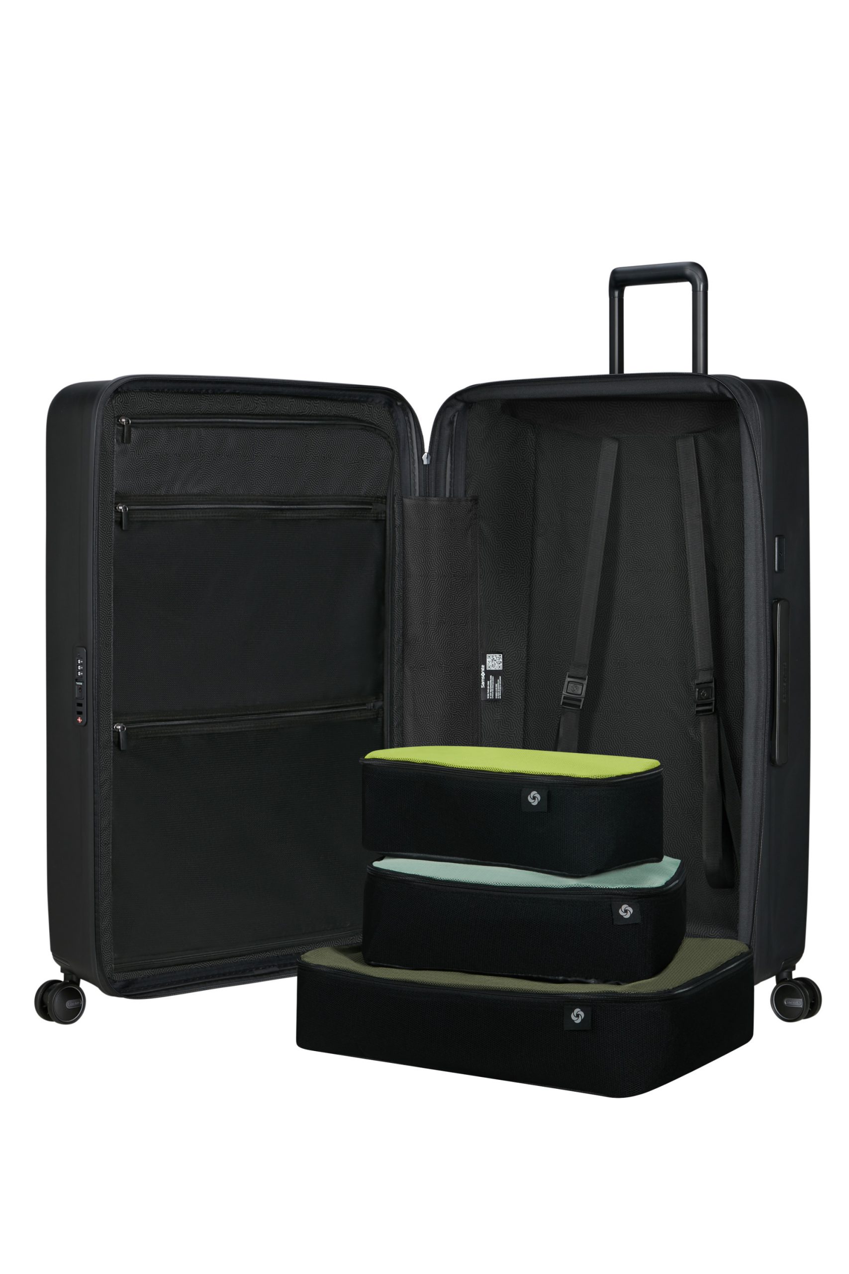 Saleys Travel Bags Samsonite Restackd Spinner Expandable 81cm: Black - Image 5