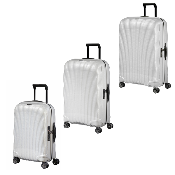 Saleys Travel Bags Samsonite C-lite 3 Piece Luggage Set - Off White