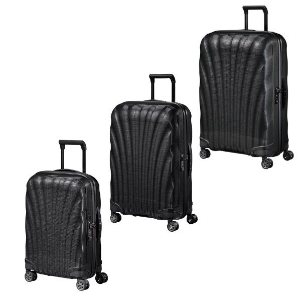 Saleys Travel Bags Samsonite C-lite 3 Piece Luggage Set - Black