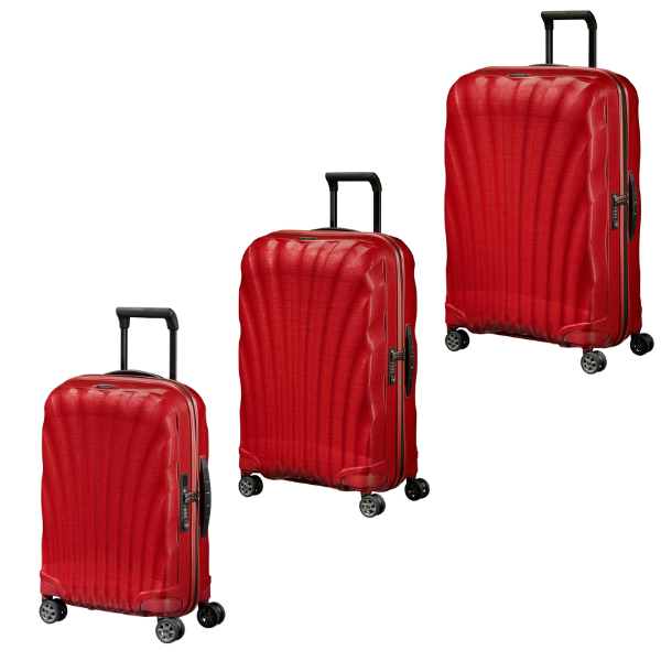 Samsonite C-lite 3 Piece Luggage Set - Chili Red