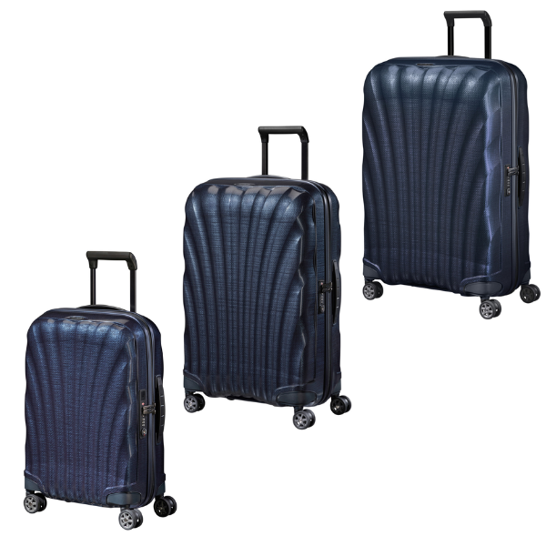 Saleys Travel Bags Samsonite C-lite 3 Piece Luggage Set - Midnight Blue