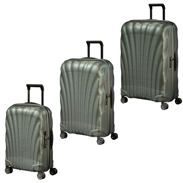 Samsonite C-lite 3 Piece Luggage Set - Metallic Green
