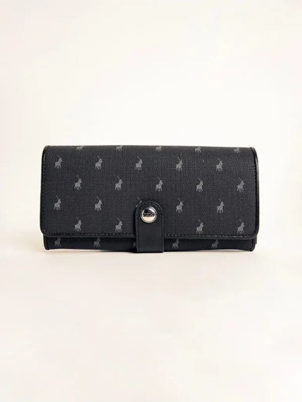 Polo Iconic Clutch Purse - Black