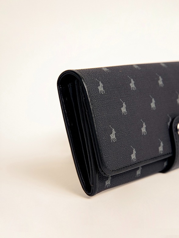 Saleys Travel Bags Polo Iconic Clutch Purse - Black - Image 4
