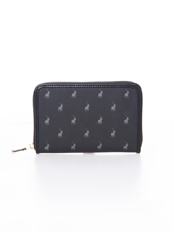 Polo Iconic Medium Zip Around Purse - Black