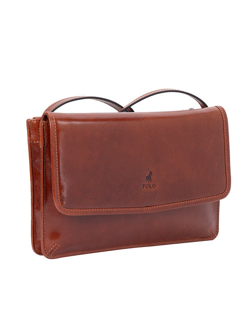 Polo Newport Flapover Sling - Brown