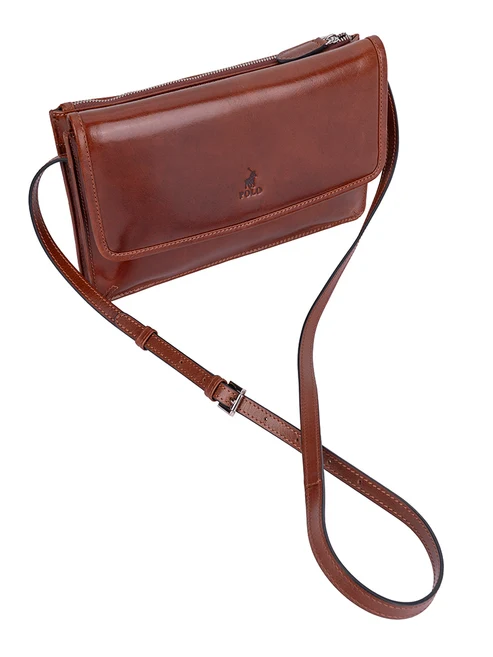 Saleys Travel Bags Polo Newport Flapover Sling - Brown - Image 5