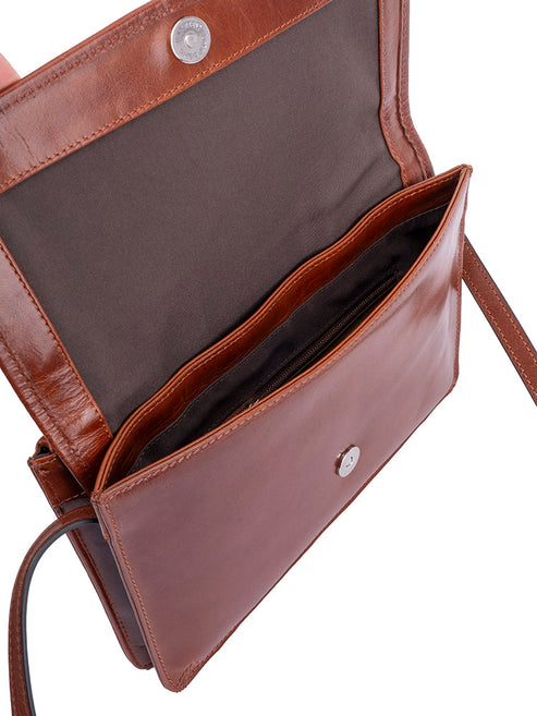 Saleys Travel Bags Polo Newport Flapover Sling - Brown - Image 6