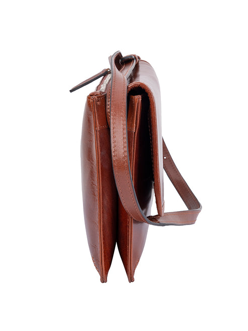 Saleys Travel Bags Polo Newport Flapover Sling - Brown - Image 2