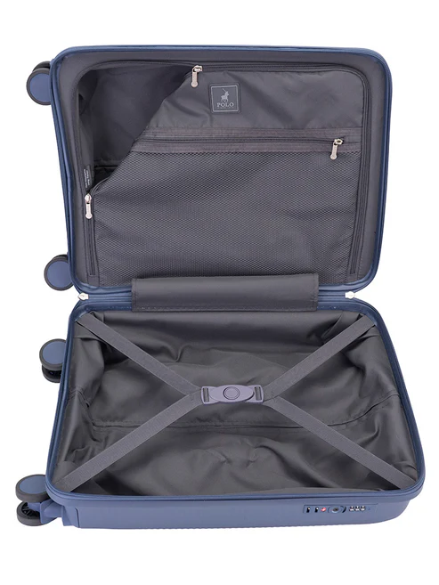 Saleys Travel Bags Polo Stellar 4 Wheel Carry On Trolley Case- Blue - Image 6