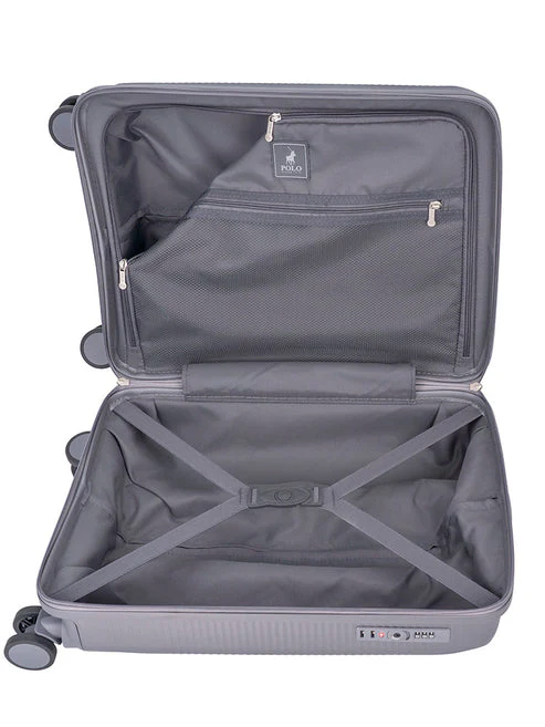 Saleys Travel Bags Polo Stellar 4 Wheel Carry On Trolley Case - Grey - Image 6