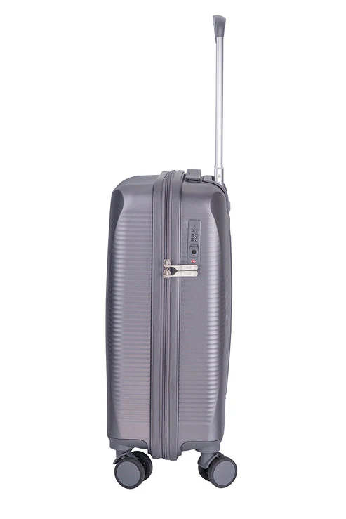 Saleys Travel Bags Polo Stellar 4 Wheel Carry On Trolley Case - Grey - Image 3