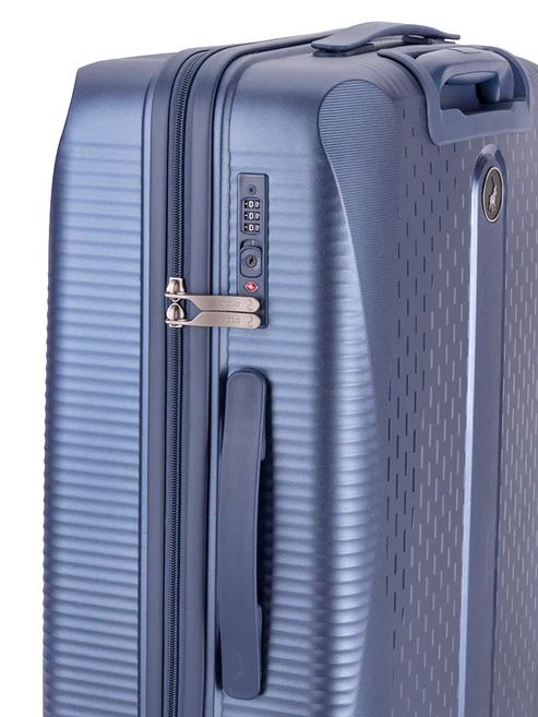 Saleys Travel Bags Polo Stellar Medium 4 Wheel Trolley Case - Blue - Image 5