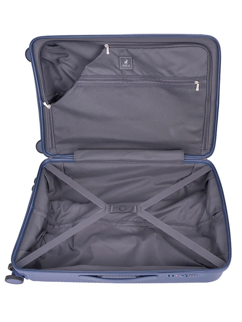 Saleys Travel Bags Polo Stellar Medium 4 Wheel Trolley Case - Blue - Image 6