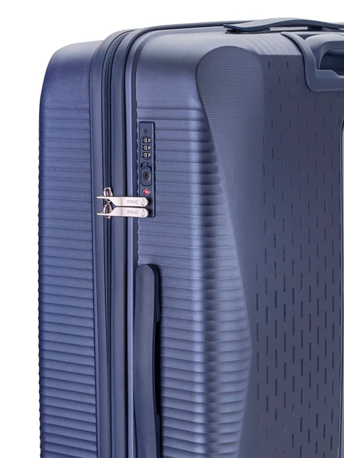 Saleys Travel Bags Polo Stellar Large 4 Wheel Trolley Case-Blue - Image 6