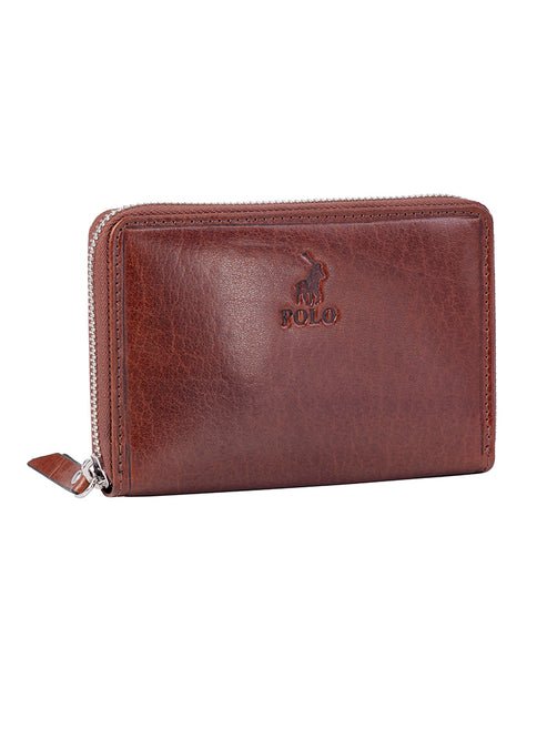 Polo Newport Medium Zip Around Purse - Brown