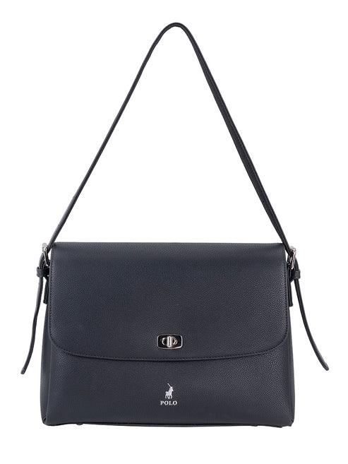 Saleys Travel Bags Polo Lyon Flapover Bag - Black - Image 3