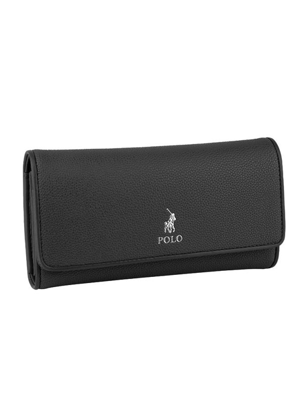 Polo Lyon Trifold Purse - Black