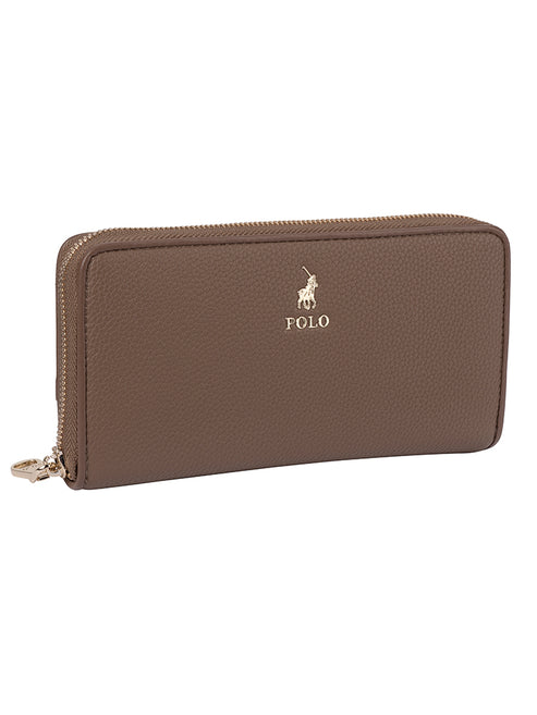Polo Lyon Zip Around Purse - Brown