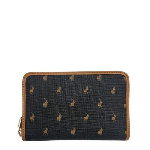 Polo Iconic Medium Zip Around Purse - Brown