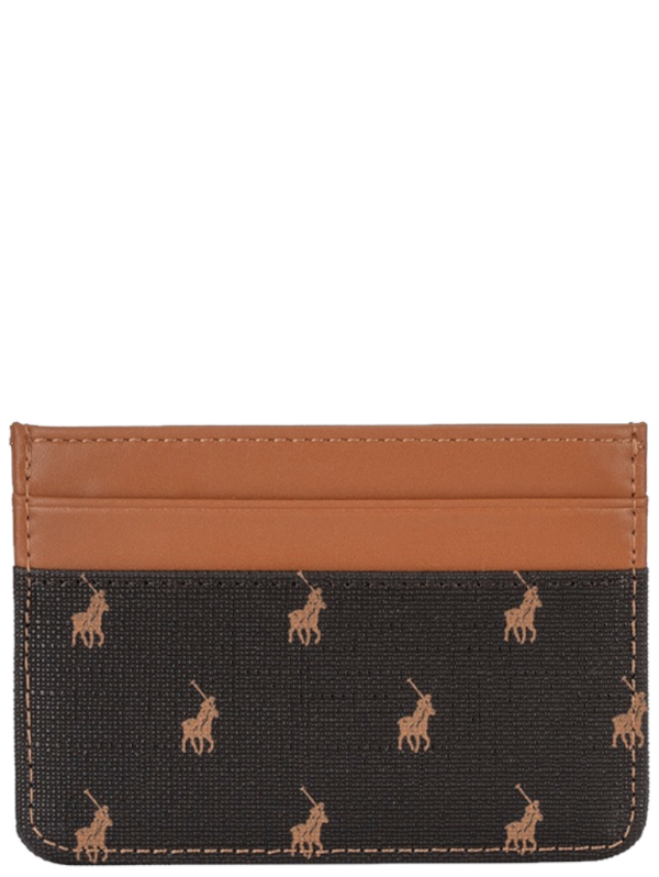 Polo Iconic Small Card Holder - Brown
