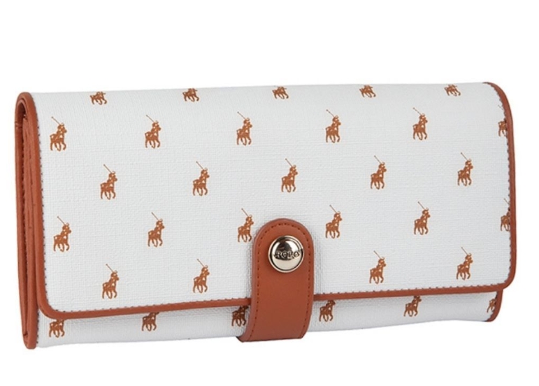 Saleys Travel Bags Polo Iconic Clutch Purse - White