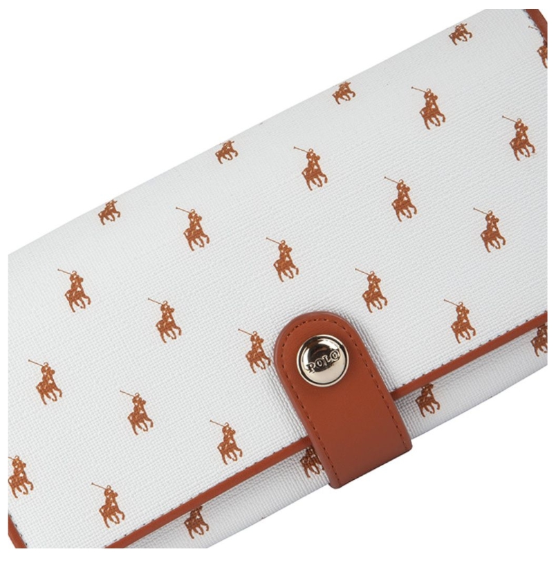Saleys Travel Bags Polo Iconic Clutch Purse - White - Image 2