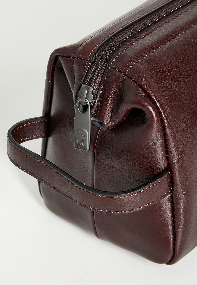 Saleys Travel Bags Polo Delta Toiletry Bag - Brown - Image 3