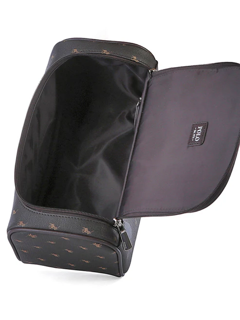 Saleys Travel Bags Polo Signature Accessory Toiletry Case – Brown - Image 4