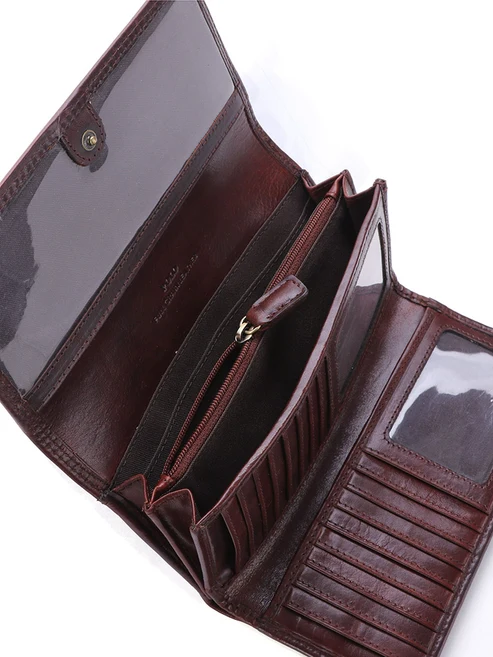 Saleys Travel Bags Polo Kenya Trifold Purse - Brown - Image 3