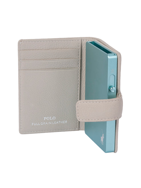 Saleys Travel Bags Polo Pop-Up Leather Tab Wallet - Off white - Image 3