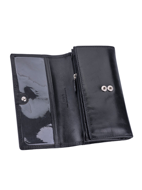 Saleys Travel Bags Polo Nappa Multi-Card Purse - Black - Image 4