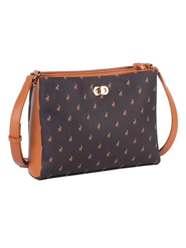 Polo Iconic Multi-Compartment Sling - Brown