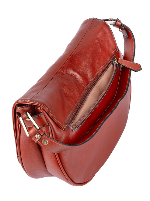 Saleys Travel Bags Polo Vega Flapover Shoulder Bag - Brown - Image 3