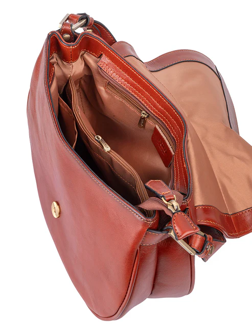 Saleys Travel Bags Polo Vega Flapover Shoulder Bag - Brown - Image 4