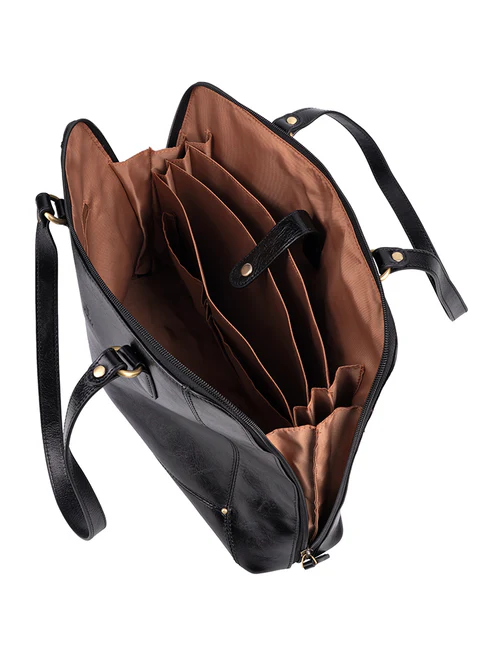 Saleys Travel Bags Polo Vega Slim Briefcase - Black - Image 3