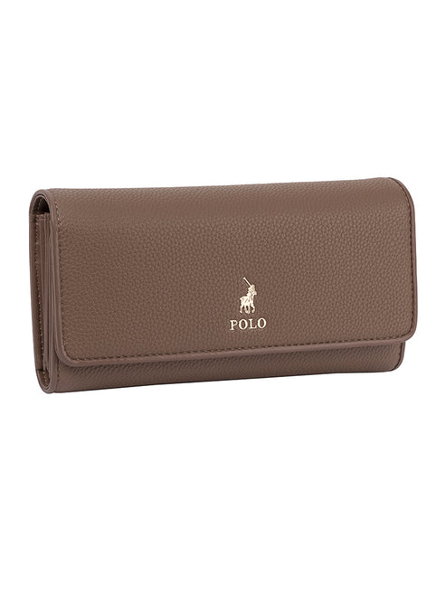 Polo Lyon Trifold Purse - Brown