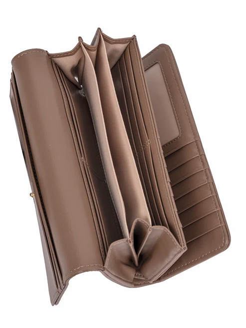 Saleys Travel Bags Polo Lyon Trifold Purse - Brown - Image 2