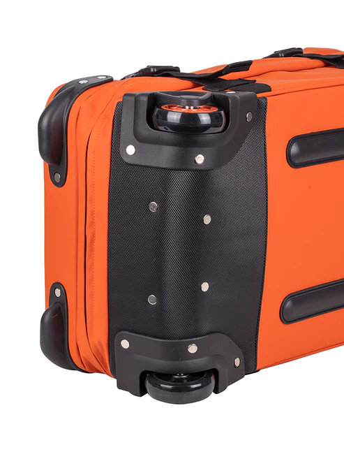 Saleys Travel Bags Polo Sport Carry-On 2 Wheel Trolley Duffel - Orange - Image 4