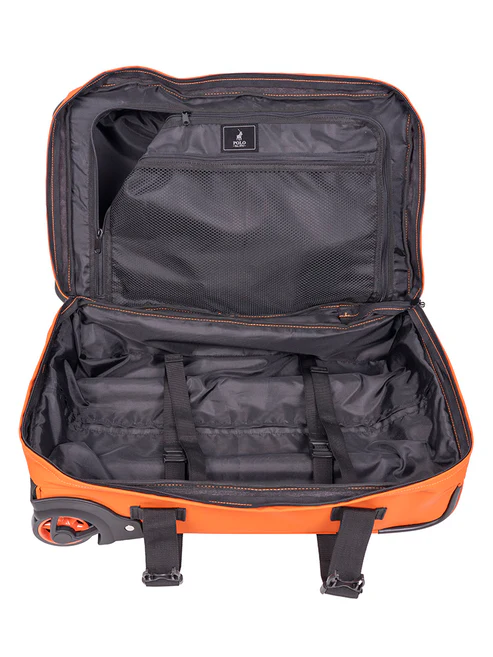 Saleys Travel Bags Polo Sport Carry-On 2 Wheel Trolley Duffel - Orange - Image 3